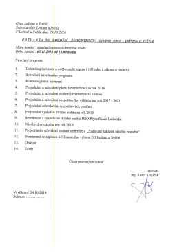 Pozvánka na zasedání Zastupitelstva 3.11
