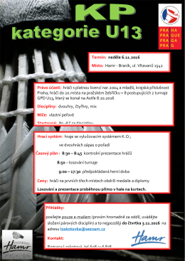 Termín: neděle 6.11.2016 Místo: Hamr