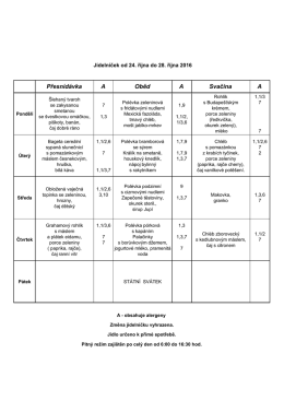 Přesnídávka A Oběd A Svačina A