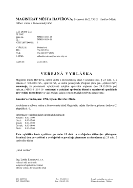 zahájení a § 36 na desku Kaucká Veronika