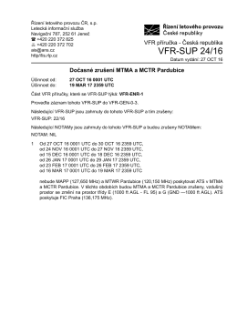 VFR-SUP 24/16 - Leteck&aacute; informačn&iacute; služba