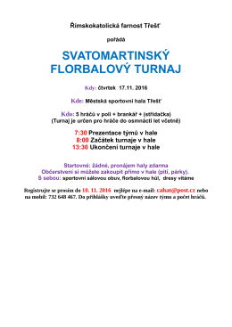 svatomartinský florbalový turnaj - Tre-fa