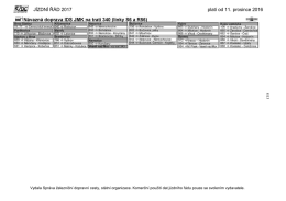JÍZDNÍ ŘÁD 2017 platí od 11. prosince 2016