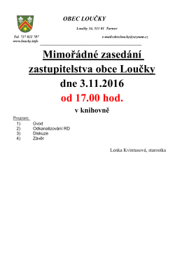 Pozv&aacute;nka na mimoř&aacute;dn