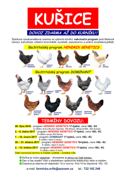 dovoz až do kurn&iacute;ku