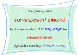 posvícenskou zábavu