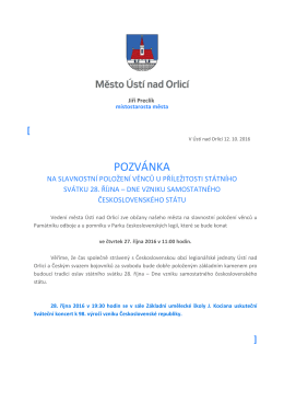pozvánka - Ústí nad Orlicí