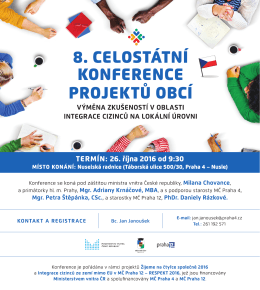 Pozvánka - 8. celostátní konference projektů obcí
