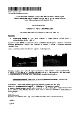 Vyhl&aacute;&scaron;en&iacute; v&yacute;běrov&eacute;ho ř&iacute;ezn&iacute;