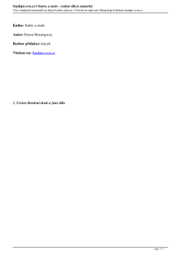 Studijni-svet.cz || Stařec a moře