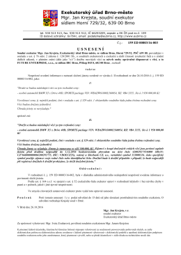 Exekutorský úřad Brno-město Mgr. Jan Krejsta, soudní exekutor