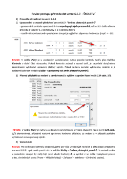 Revize postupu převodu dat verze 6.6.7. - ŠKOLSTVÍ
