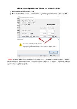 Revize postupu převodu dat verze 6.6.7. – mimo školství