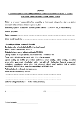 Ž&aacute;dost o pracovněl&eacute;kařskou prohl&iacute;dkuPDF
