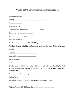 Přihl&aacute;&scaron;ka ZO OHZ ČP - ZO OHZ ČP Praha 022
