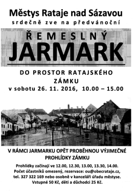 řemeslný jarmark rataje n/s