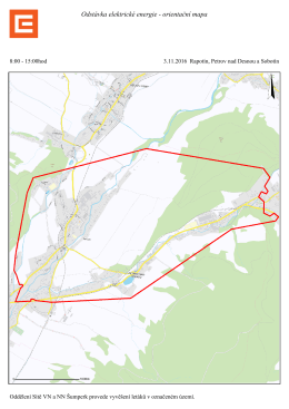 Odst&aacute;vka elektrick&eacute; energie - orientačn&iacute; mapa