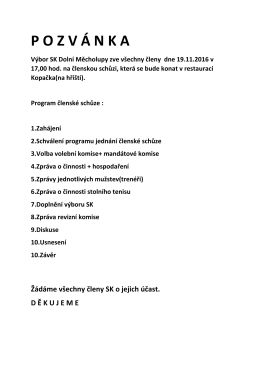 POZV &Aacute; NKA - Doln&iacute; Měcholupy