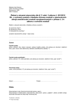 ž&aacute;dost o z&aacute;vazn&eacute; stanovisko