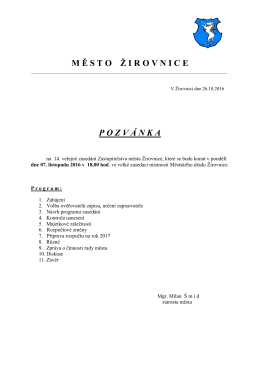 14. veřejné zasedání