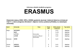 Informace ohledně studijn&iacute;ho programu