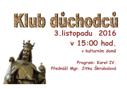 3.listopadu 2016 v 15:00 hod.