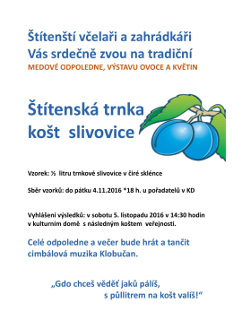 Štítenská trnka košt slivovice