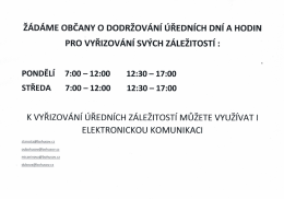 pro vyřizování svých záležitostí