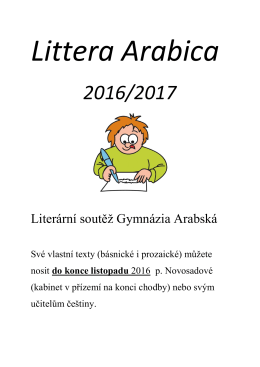 Literární soutěž Gymnázia Arabská