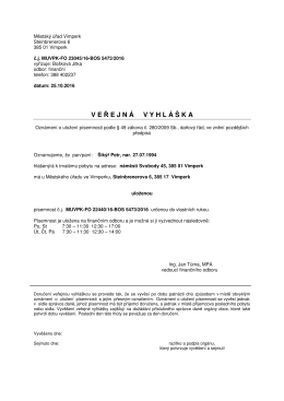 veejn á vyhl á š ka