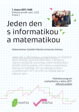 Jeden den s informatikou a matematikou - Matematicko