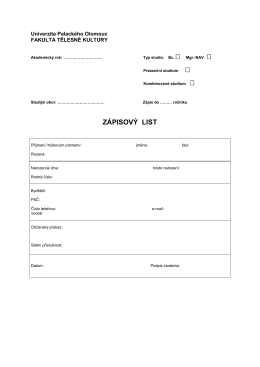Zápisový list