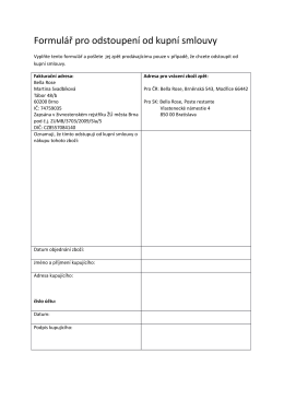 Formul&aacute;ř pro odstoupen&iacute; od kupn&iacute; smlouvy