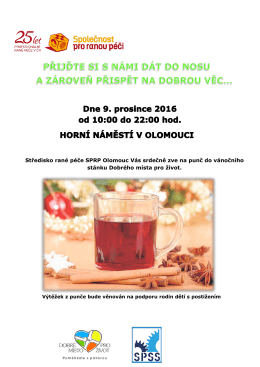 Punc pro ranou peci 2016