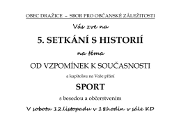 5. setkání s historií