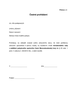 estné prohlášení