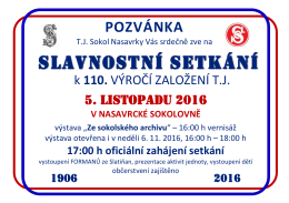 pozv&aacute;nka - sokol Nasavrky