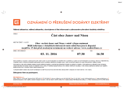 Č&aacute;st obce Janov nad Nisou 03. 11. 2016 07:30 16:30