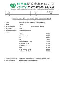 &Scaron;ť&aacute;va z kumquatu (potravina v př&iacute;rodn&iacute; barvě)