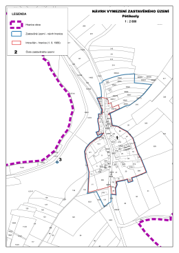 NÁVRH VYMEZENÍ ZASTAVĚNÉHO ÚZEMÍ Pětikozly