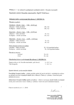Page 1 Příloha č. 1 — ke smlouvě o poskytnutí sociálních služeb v