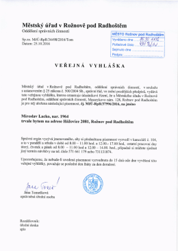 Veřejná vyhláška