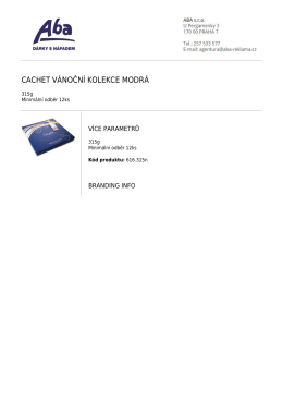 cachet vánoční kolekce modrá