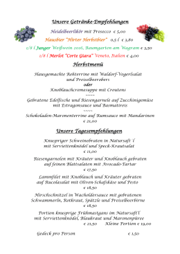 Speisekarte