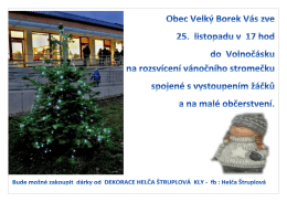 Page 1 Obec Velký Borek Vászve 25. listopadu v 17 hod do