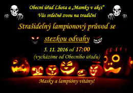 Stra&scaron;ideln&yacute; lampionov&yacute; průvod se stezkou odvahy