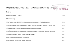 Obědové MENU od 24.10. – 29.10. (v nabídce do 15
