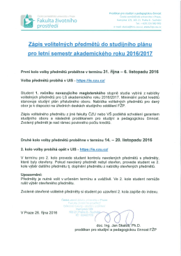 Page 1 Proděkan pro studijní a pedagogickou činnost |