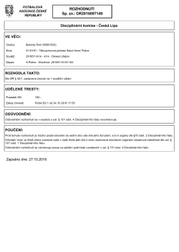 ROZHODNUTÍ Sp. zn.: DR2016097149
