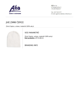 jive zimní čepice